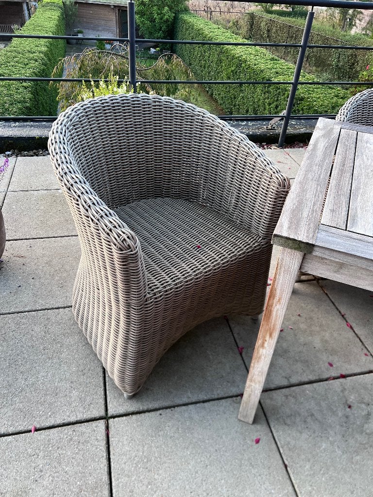 Terras set, Jardin & Terrasse, Rotin, Table d'appoint, Enlèvement, Utilisé