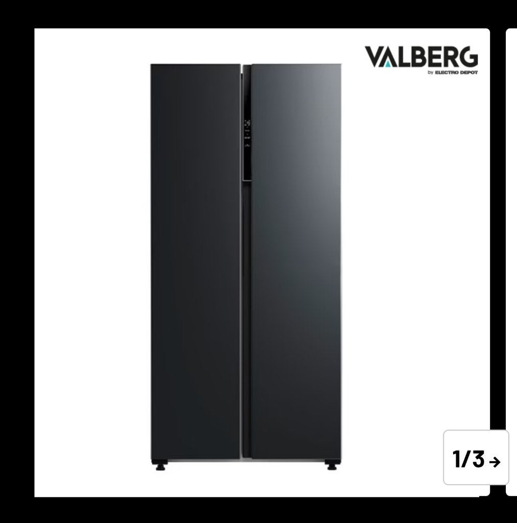 RÉFRIGÉRATEUR AMÉRICAIN VALBERG SBS 460L E B625C – NEUF, Electroménager, Réfrigérateurs & Frigos, Neuf, Enlèvement ou Envoi, 160 cm ou plus