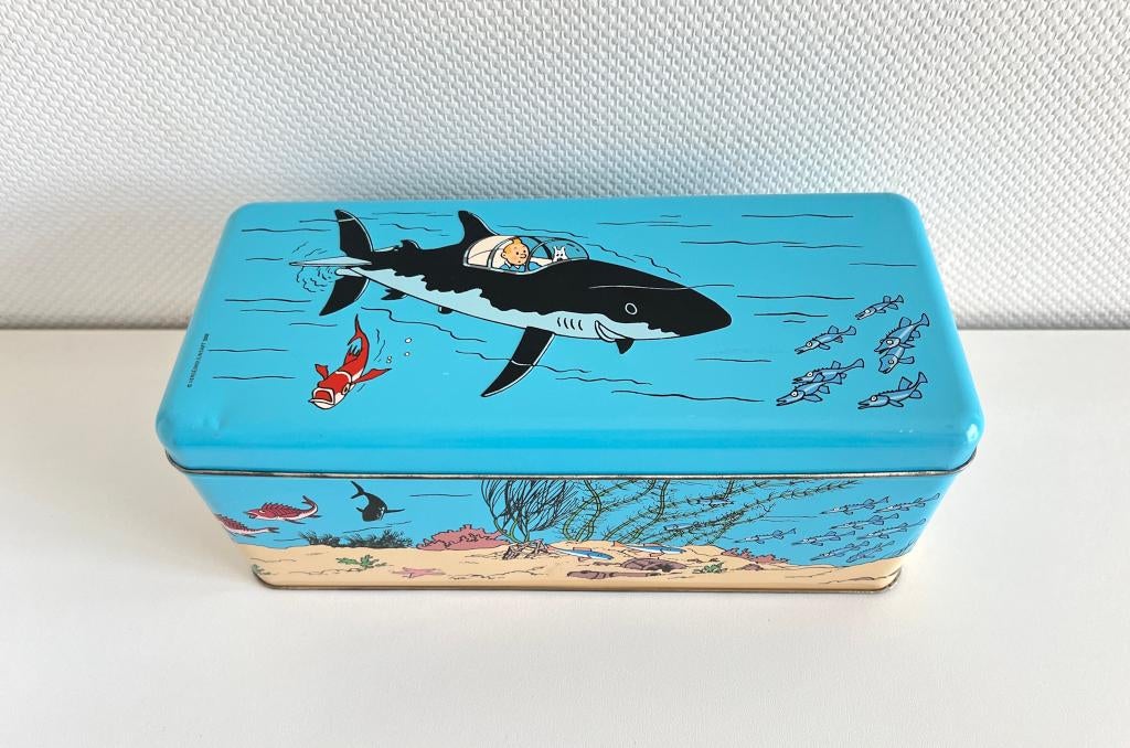 Boîte métal Delacre Tintin Le Trésor de Rackham Le Rouge, Collections, Enlèvement ou Envoi, Utilisé, Biscuits, Autres marques