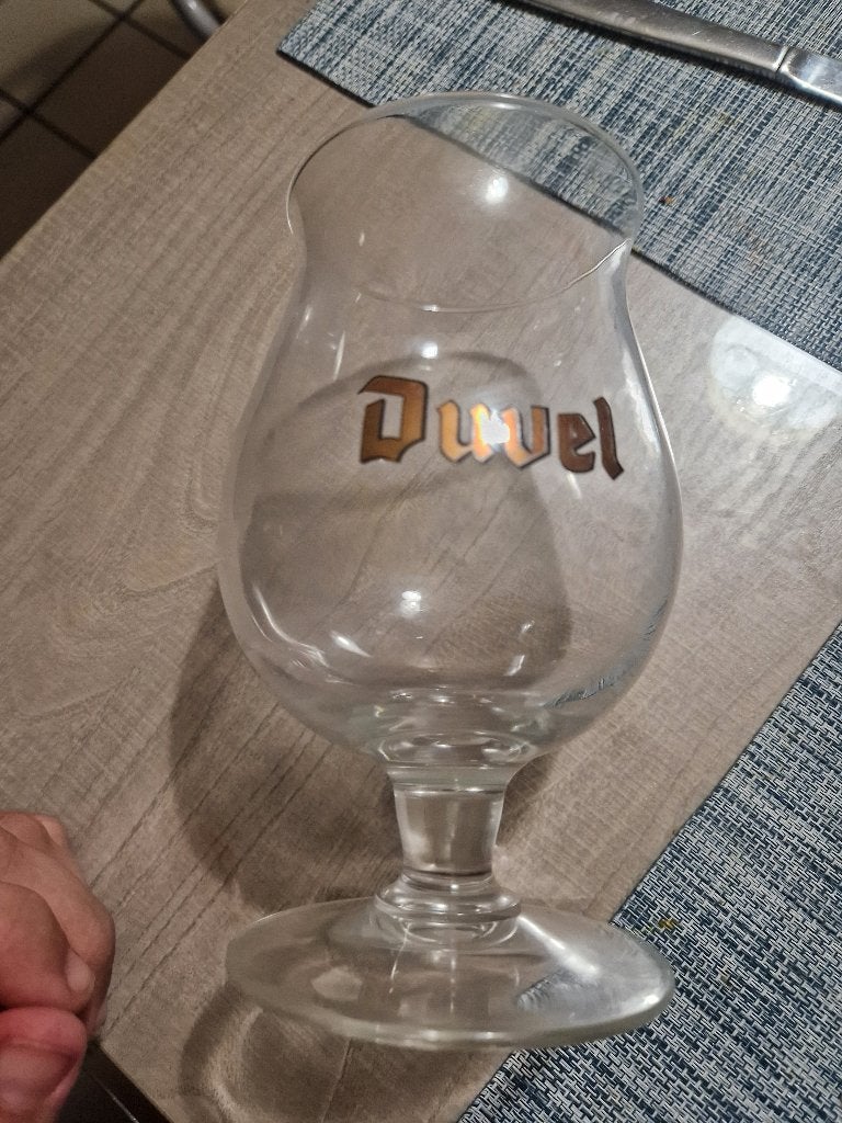 7x Duvel glas, Verzamelen, Glas en Drinkglazen, Ophalen, Zo goed als nieuw, Bierglas