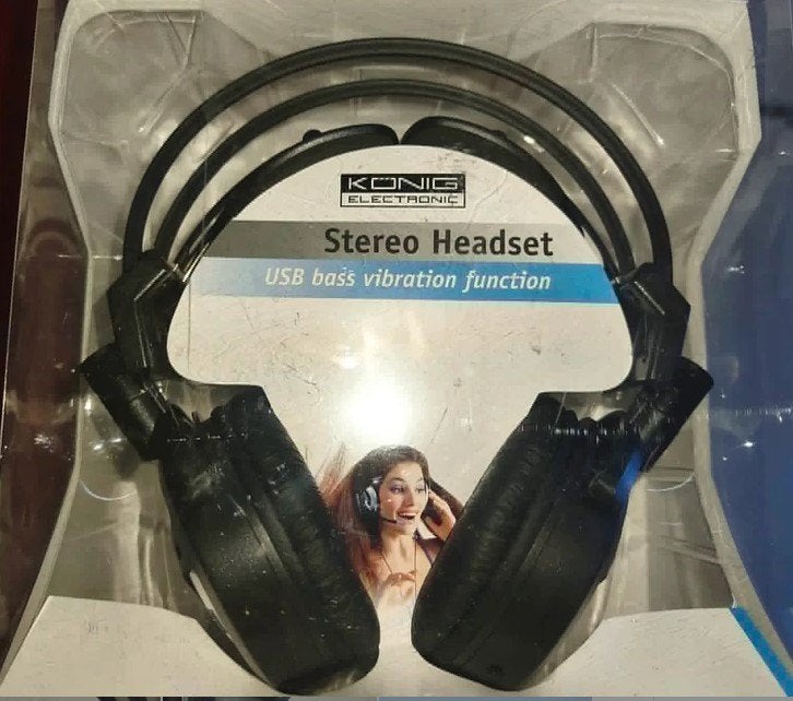 Casque stéréo micro et fonction de vibration des basses, Informatique & Logiciels, Casques micro, Neuf, On-ear, Filaire, Casque gamer