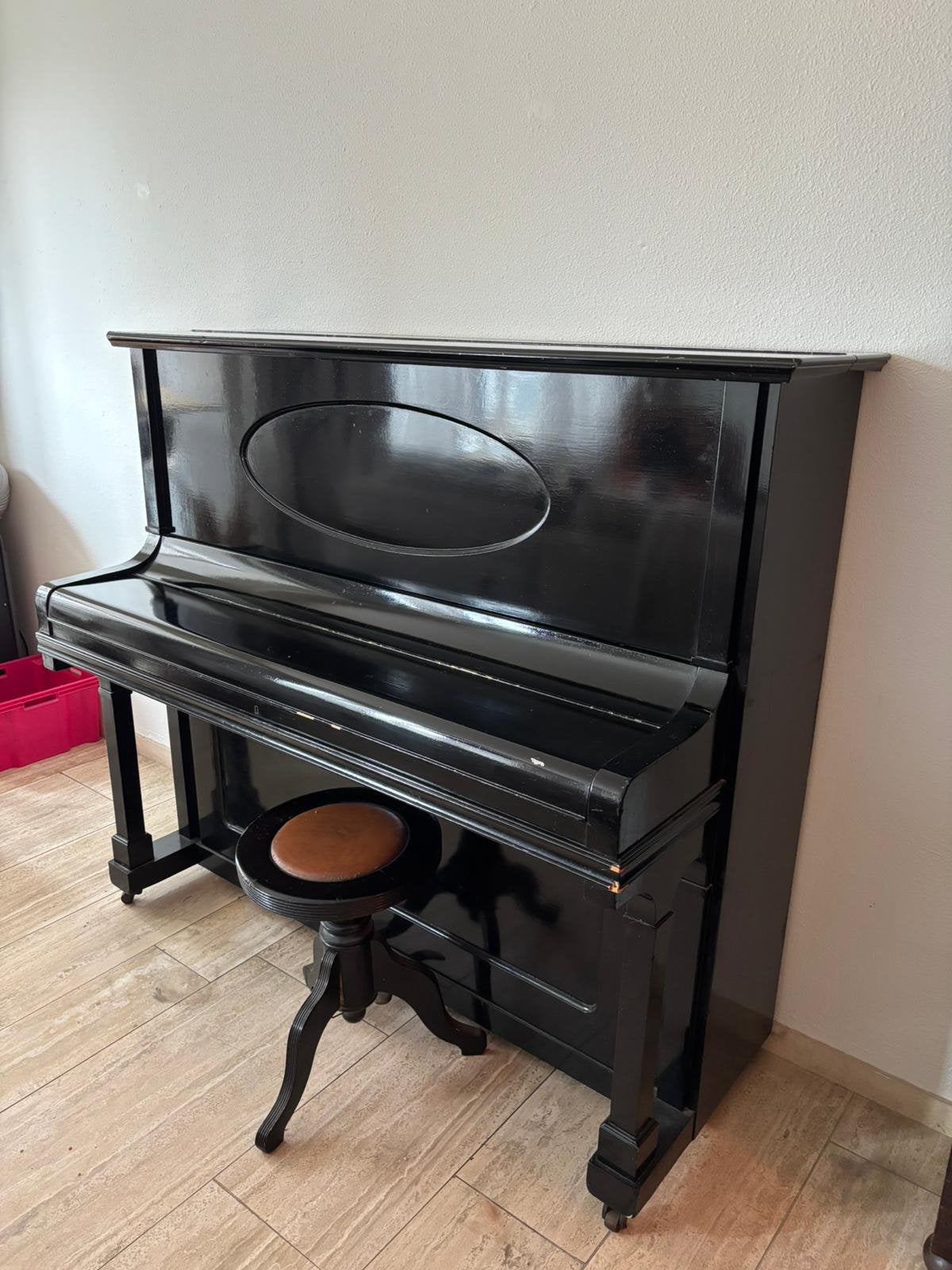 Piano ancien Adolf Lehmann & Co. Berlin, Musique & Instruments, Pianos, Enlèvement, Utilisé, Noir, Piano