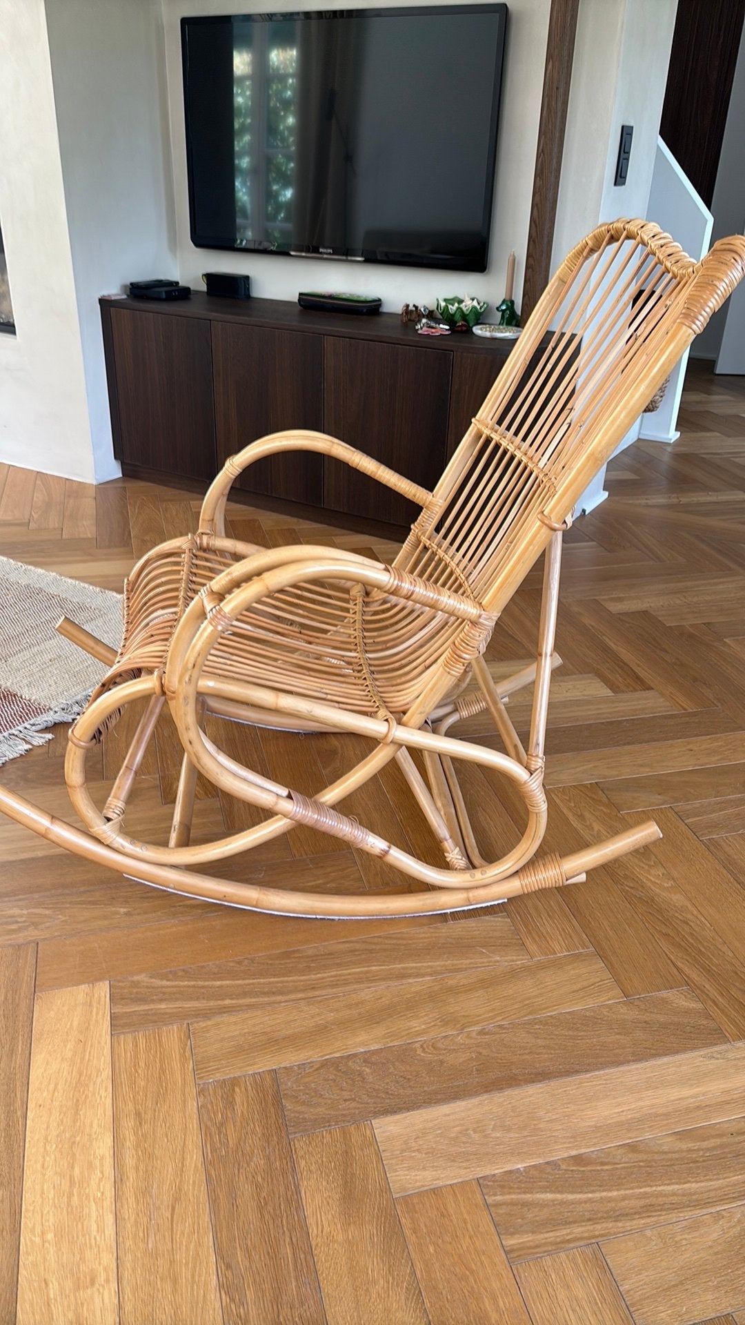 Fauteuil a bascule en osier Maison du monde, Maison & Meubles, Fauteuils, Enlèvement, Comme neuf