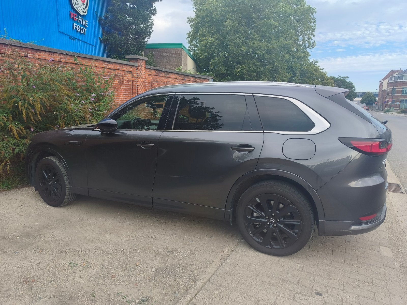 Mazda CX80 2025 15000km. Full options., Auto's, Lederen bekleding, CX-80, Leder, Grijs