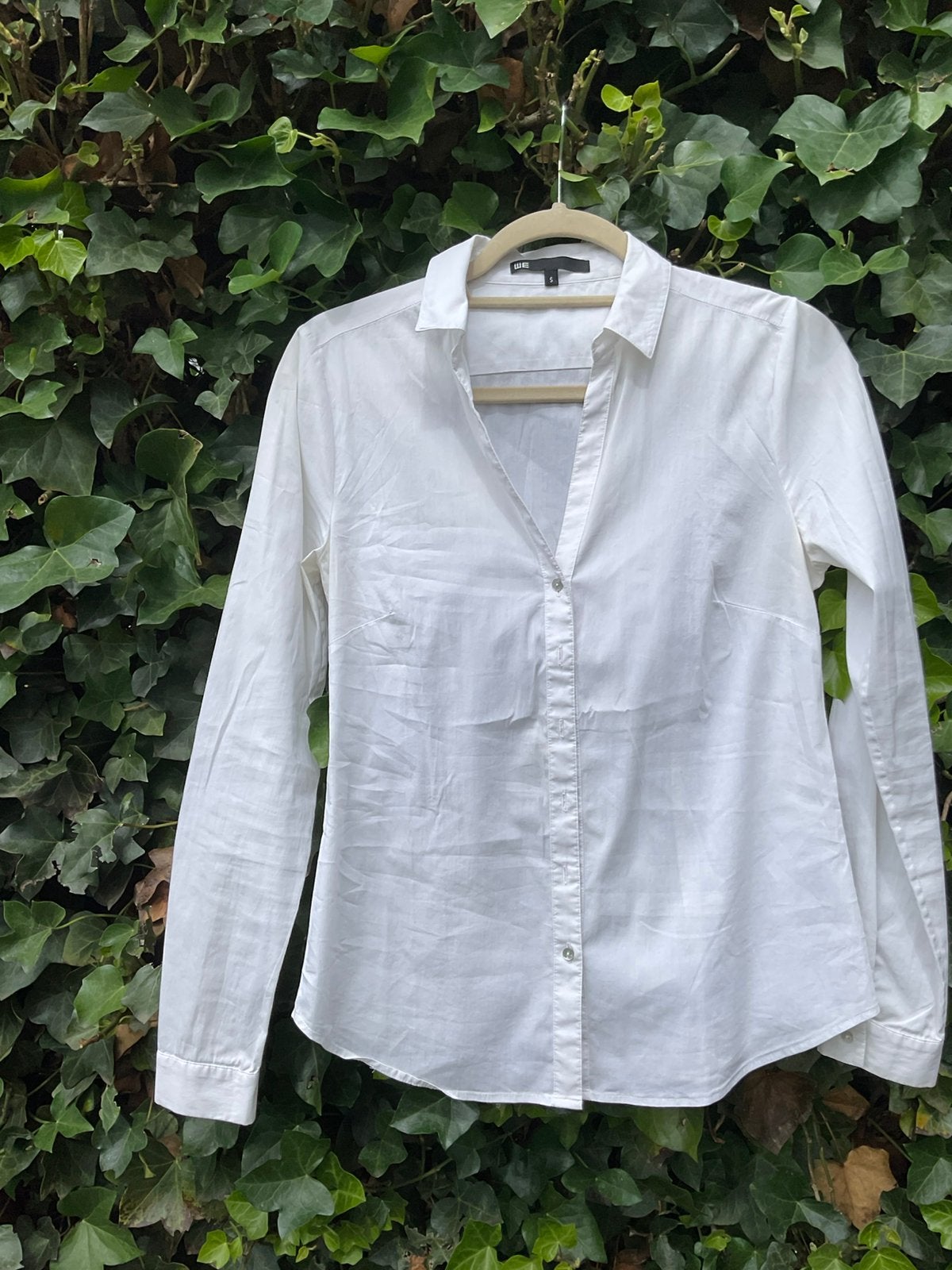 Witte getailleerde blous, Kleding | Dames, Blouses en Tunieken, Ophalen, Zo goed als nieuw, Maat 36 (S)