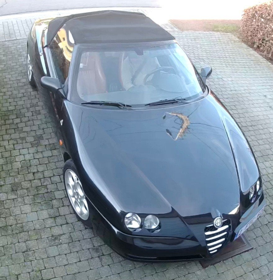 ALFA ROMEO SPIDER 916 JTS, Auto's, Zwart, Spider, Zwart, Elektrisch