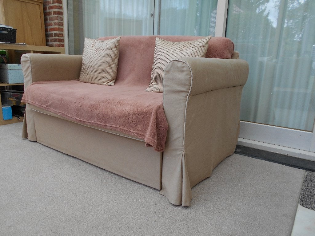 Hagalund slaapbank, Huis en Inrichting, Ophalen, Gebruikt, Beige, Overige maten