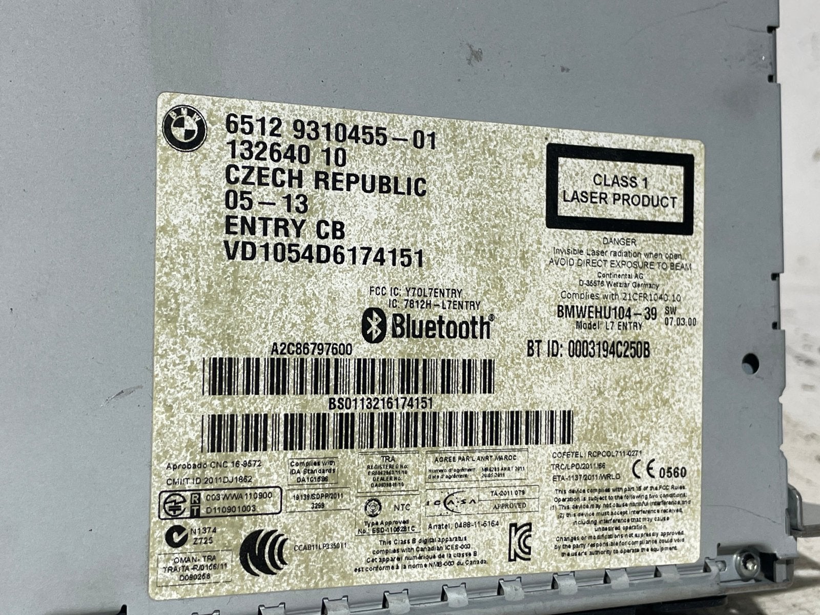 Radio BMW F20/F21   6512 9310455   01, Enlèvement, Utilisé, BMW