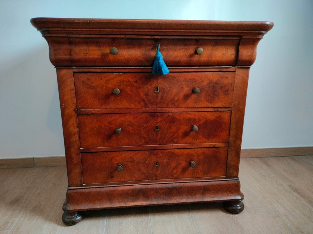 Commode Louis Philippe XIXème, 3 ou 4 tiroirs, Moins de 100 cm, Comme neuf, Enlèvement