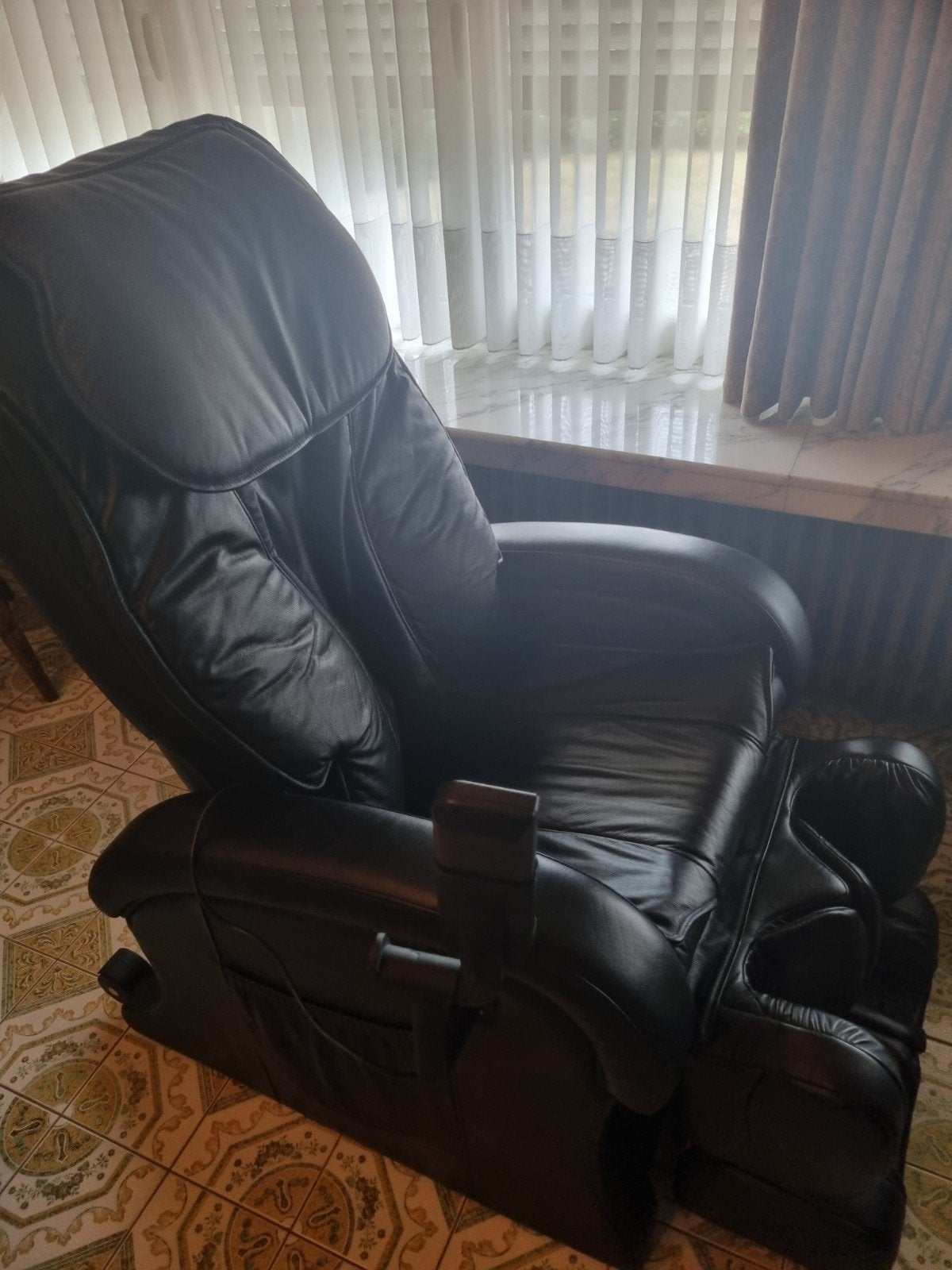 ledere massage zetel, Ophalen, Zo goed als nieuw, Leer