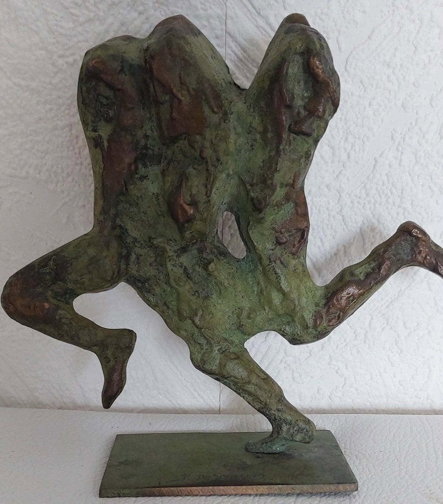 bronze"trois coureurs" par jan desmarets, Enlèvement, Bronze