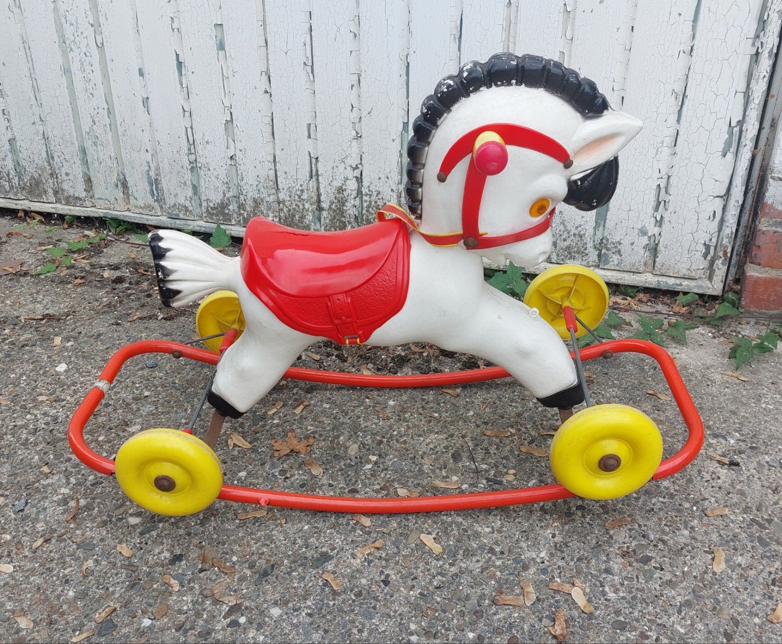 vintage cheval à bascule et sur roulettes, Enlèvement, Utilisé, Autres types