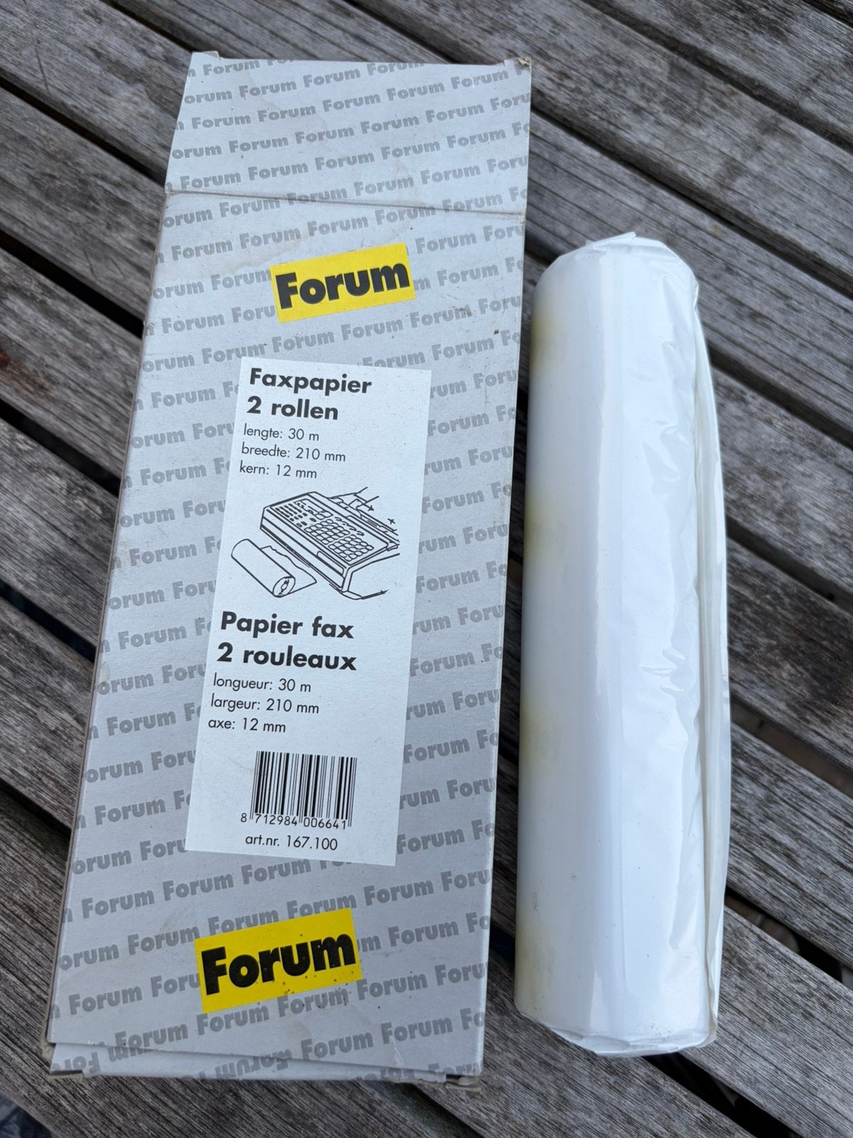 1 rouleau de papier pour télécopie non ouvert, Enlèvement ou Envoi, Neuf