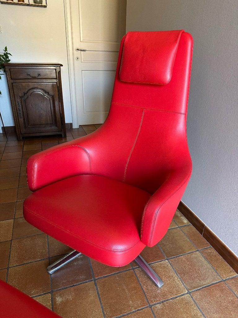 Chaise Vitra Relax avec repose-pieds, Repos & Panchetta, Moins de 75 cm, Moins de 150 cm, Enlèvement, Design, modern Relax