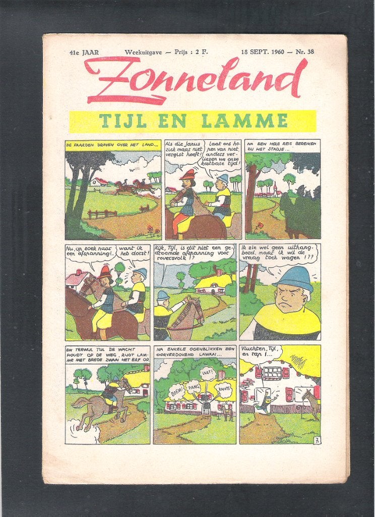 ZONNELAND 18 Sept. 1960 Nr. 38  -  TIJL  EN  LAMME, Ophalen of Verzenden, Gelezen