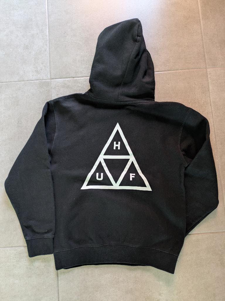 Zwarte Hoodie HUF maat S - tieners, Zwart, Ophalen of Verzenden, Zo goed als nieuw, Huf