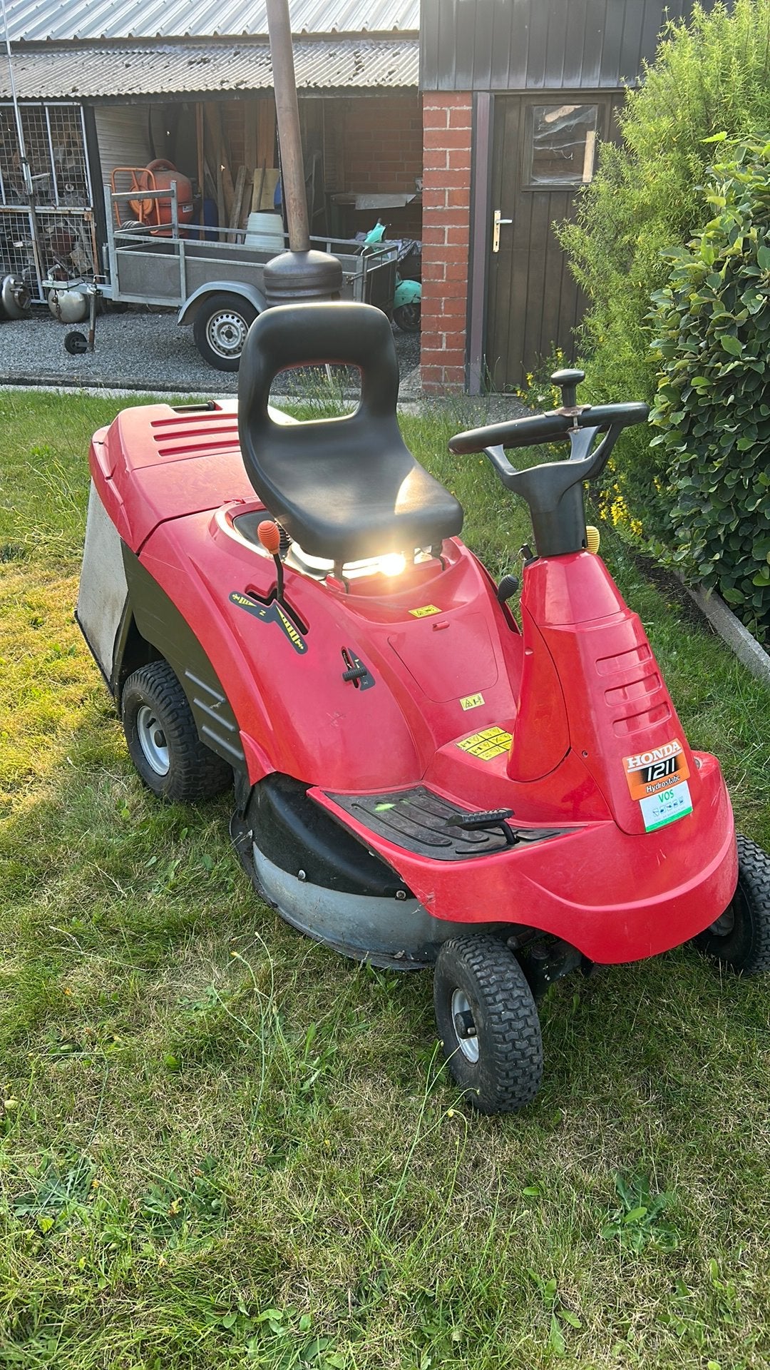 Honda 1211 zitmaaier, Ophalen of Verzenden, Zo goed als nieuw, Opvangbak