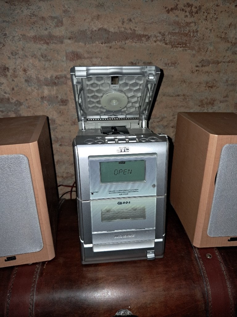 Mini chaine hi-fi JVC, Haut-parleurs, Enlèvement, Utilisé, Micro chaîne