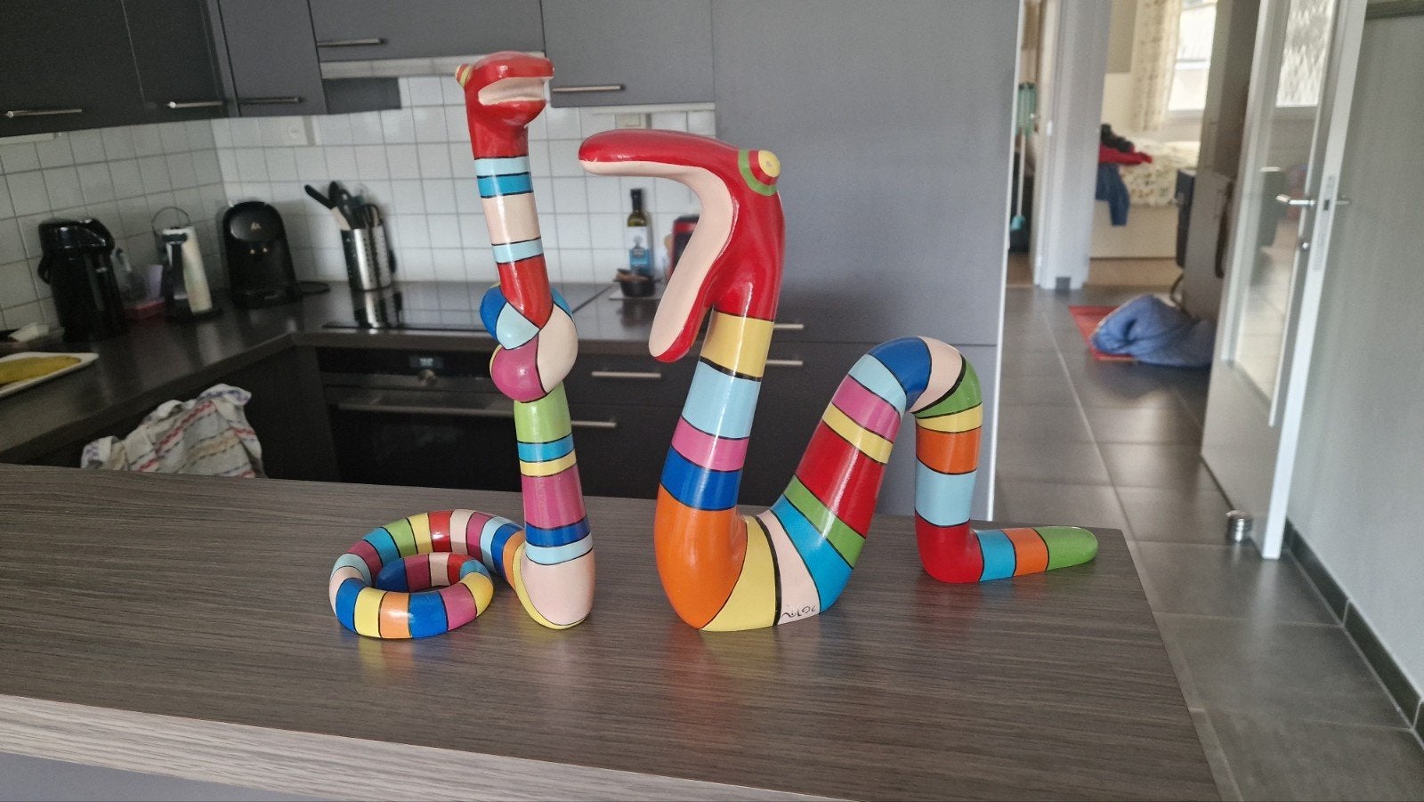 Slangen twee stuks getekend 1/1 origineel, Ophalen of Verzenden