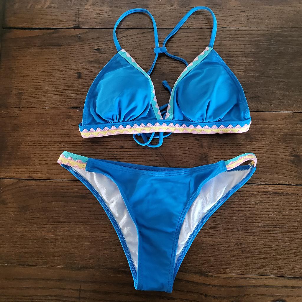 Bikini bleu, taille XS, Enlèvement ou Envoi, Porté, Bikini, Bleu