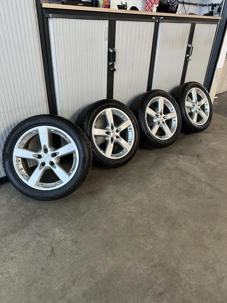 17" velgen BMW 3/4 reeks + Hankook 225/50/R17*WINTER*, Ophalen, Gebruikt, Banden en Velgen, 17 inch
