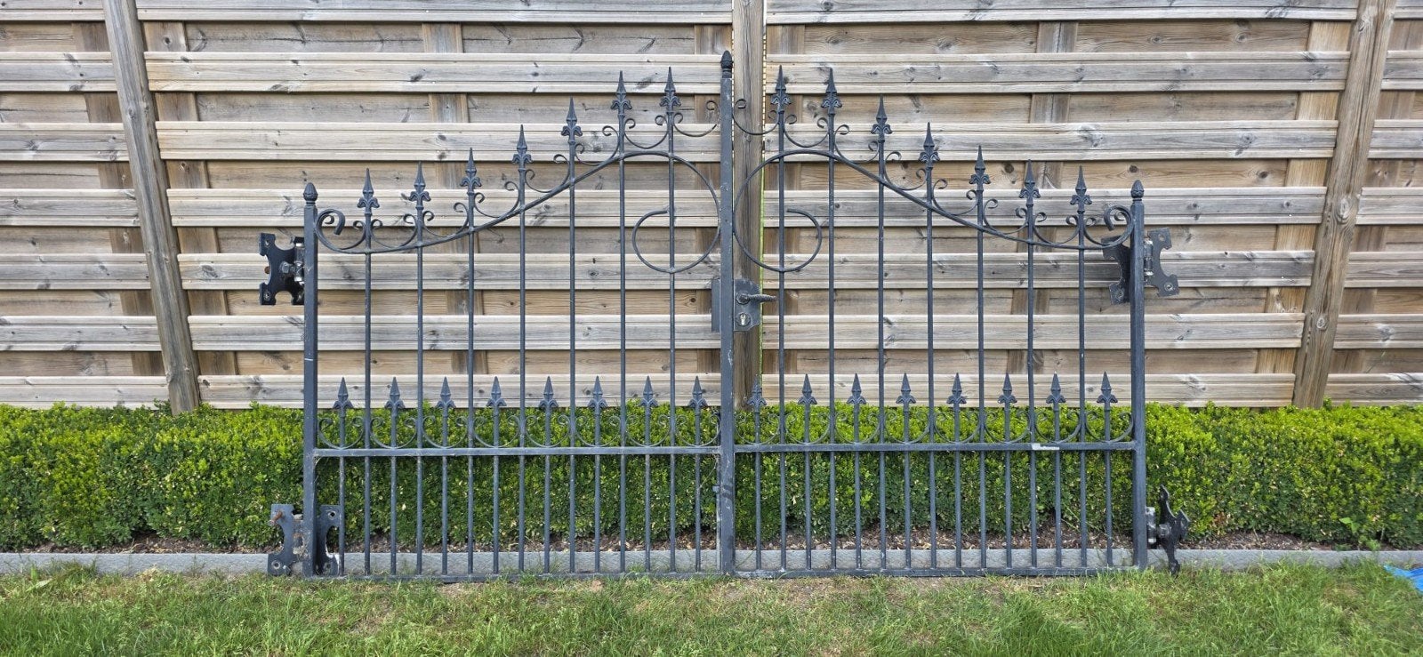 Metalen hek te koop., Tuin en Terras, Ophalen, Gebruikt, IJzer