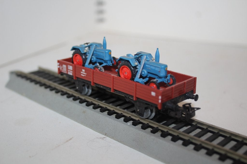 marklin ho wagon plat DB + 2 tracteurs, Courant alternatif, Wagon, Utilisé, Märklin