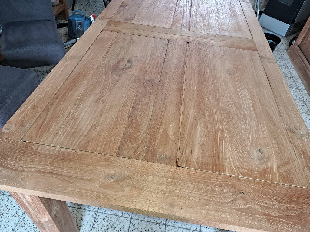 Table à manger en teck, Teck, Comme neuf, Enlèvement, 50 à 100 cm