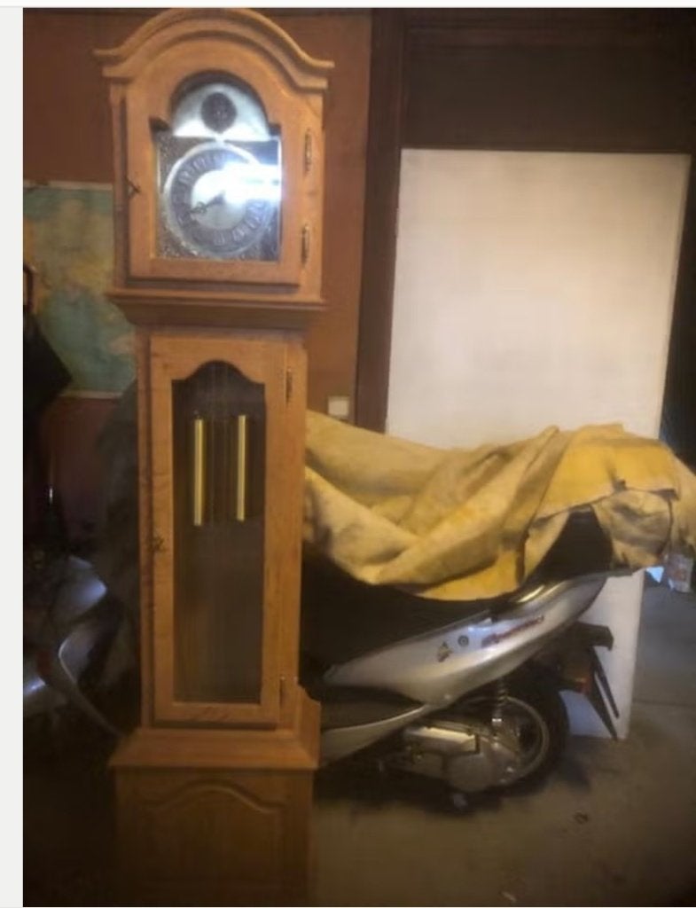 Horloge sur pied en chêne massif, Antiquités & Art, Enlèvement ou Envoi
