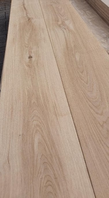RESTPARTIJ 34,9 M2 EIKEN MULTITOP 22 CM BREED EXTRA DIK, Tuin en Terras, Terrasdelen en Vlonders, Ophalen, Hout
