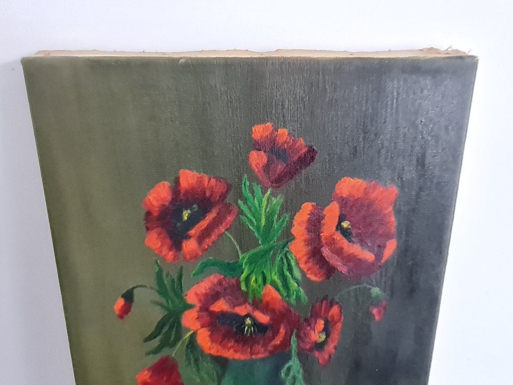 zeer mooi schilderij op doek - bloemen, Ophalen of Verzenden, Bloemen, Doek