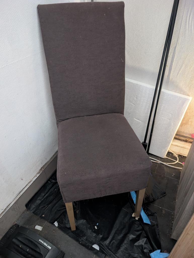 6 gratis stoelen, Huis en Inrichting, Stoelen, Ophalen, Gebruikt, Bruin, Stof