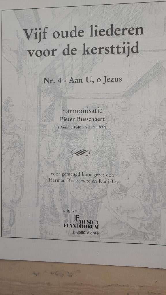 Partituur  "Aan U, o Jezus"  Pieter Busschaert, Muziek en Instrumenten, Ophalen of Verzenden, Koor, Religie en Gospel, Nieuw