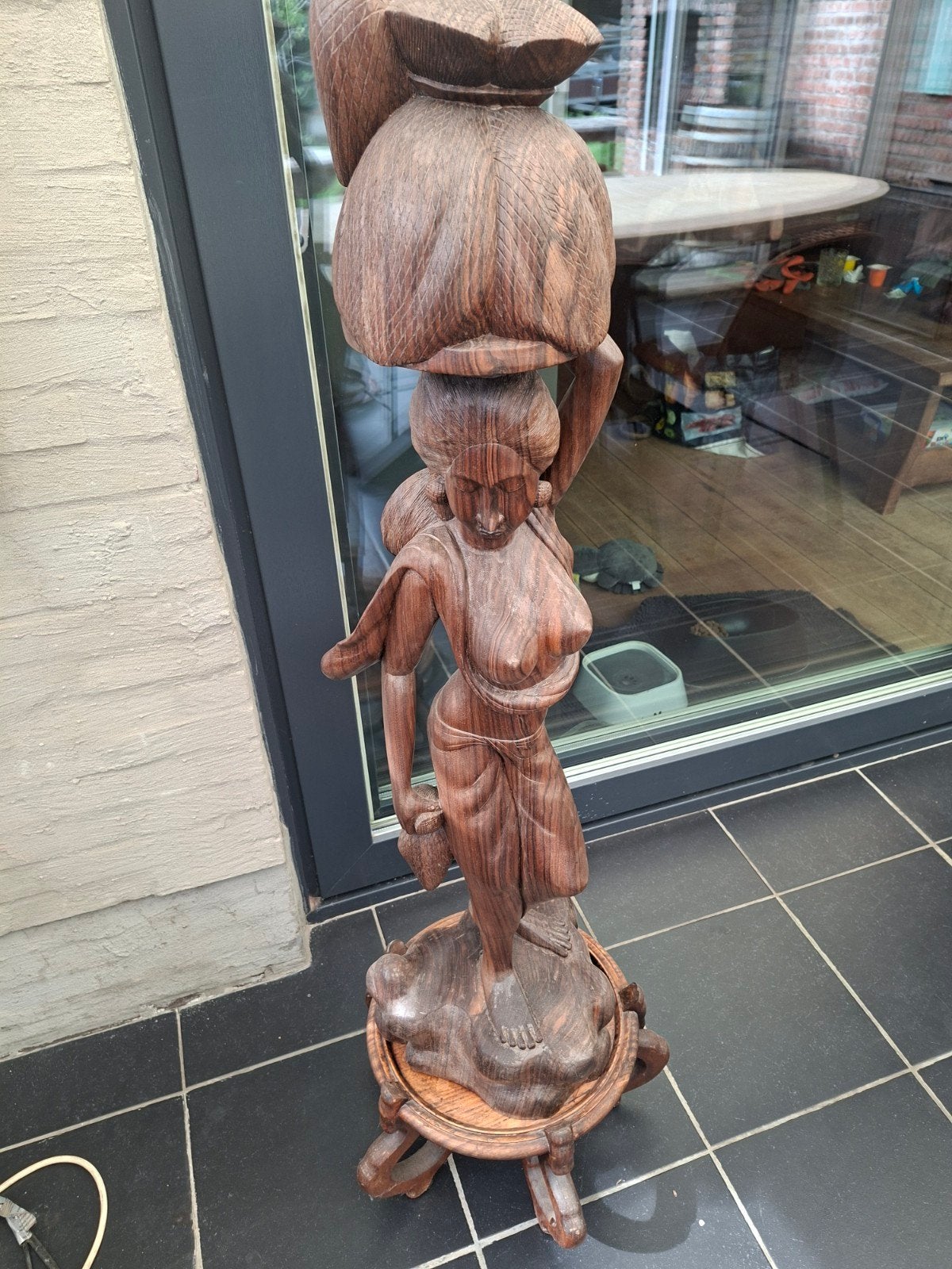 groot houten beeld, Ophalen, Beeld