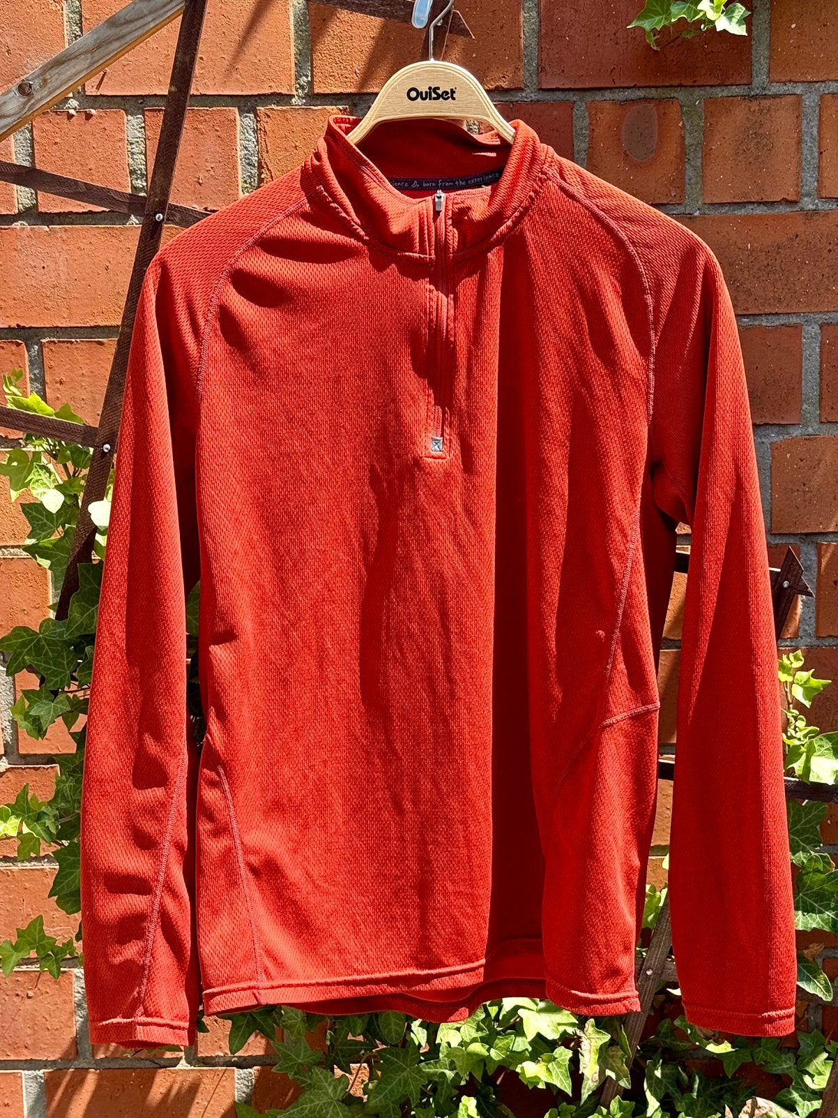PRANA Rode Fleece Quarter-Zip Trui, Ophalen of Verzenden, Zo goed als nieuw, Maat 48/50 (M), Rood