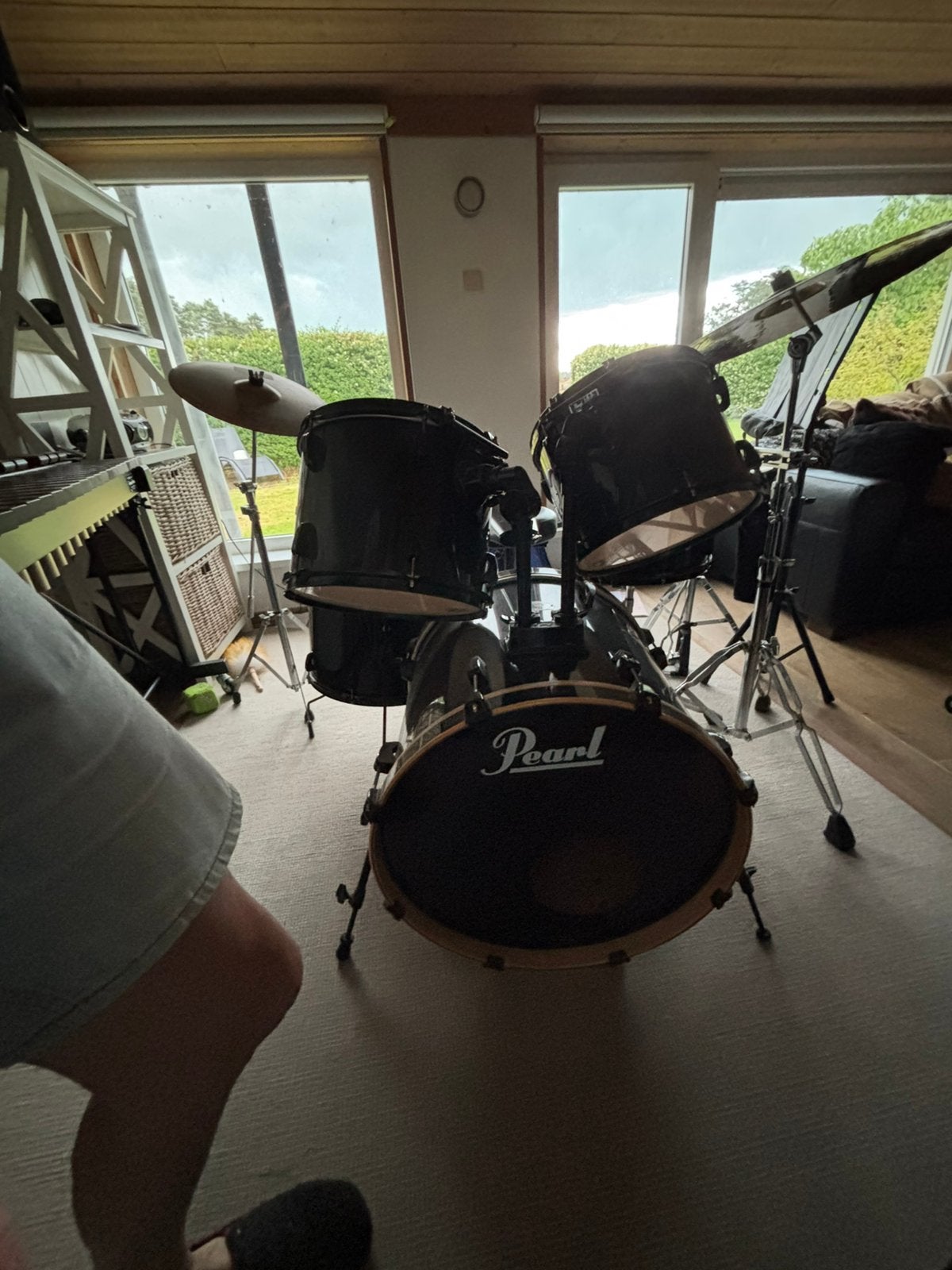Drumstel Pearl eX export series Zwart, Muziek en Instrumenten, Drumstellen en Slagwerk, Gebruikt, Pearl, Ophalen