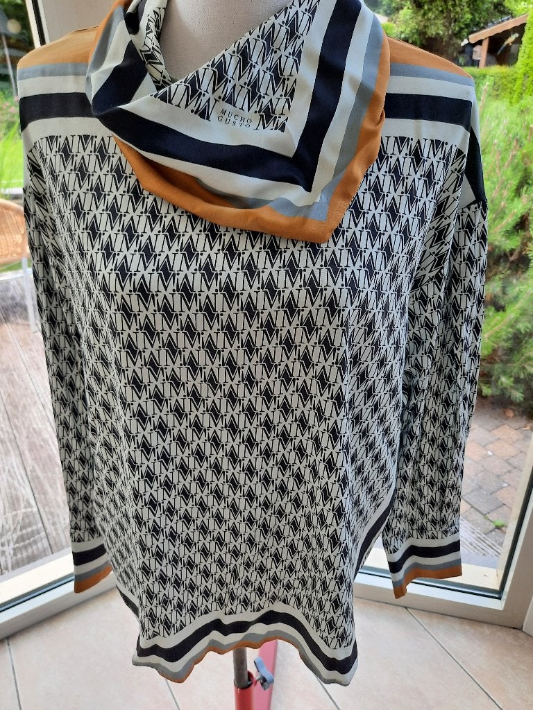 Stijlvolle blouse MUCHO GUSTO - S/M, Taille 38/40 (M), Autres couleurs, Comme neuf, Mucho Gusto