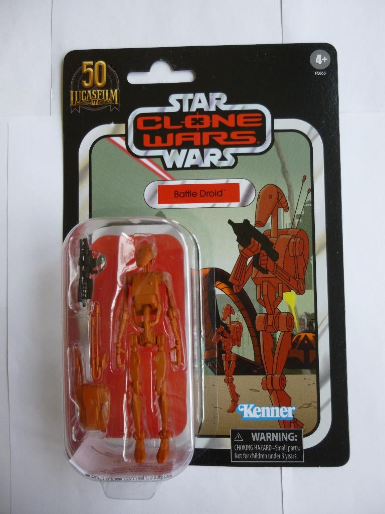 STARWARS VINTAGE COLLECTION TCW VC 216"BATTLE DROID"UIT 2021, Enlèvement ou Envoi, Neuf, Figurine