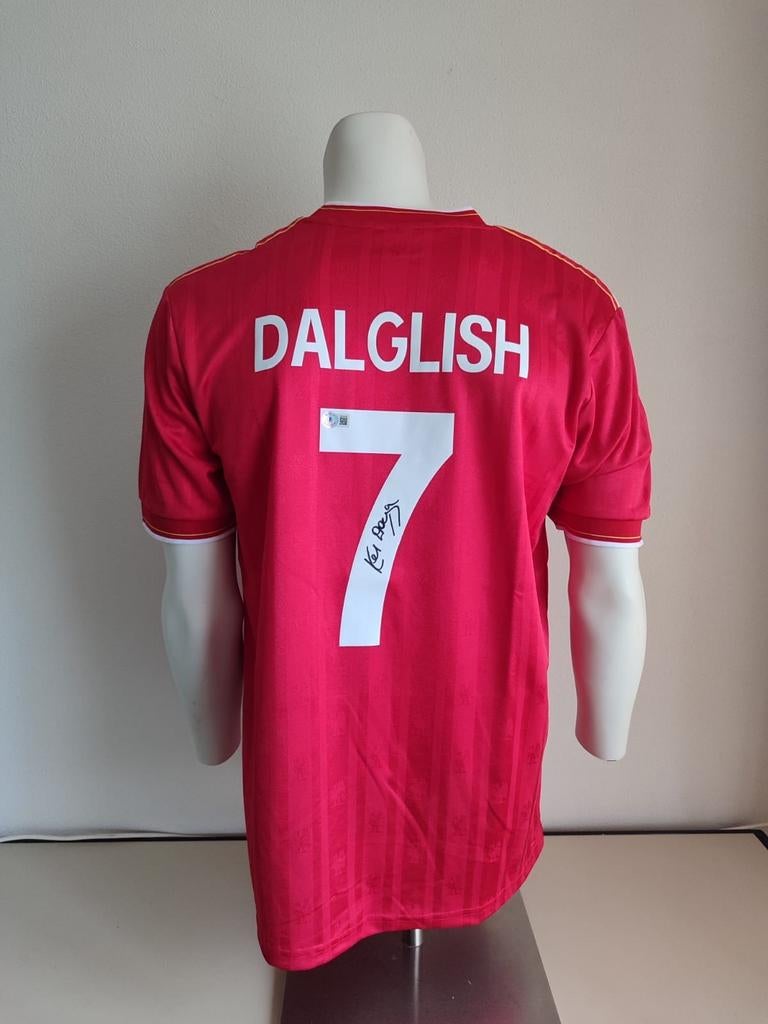 Liverpool shirt gesigneerd door Kenny Dalglisch met Beckett, Ophalen of Verzenden, Nieuw, Shirt