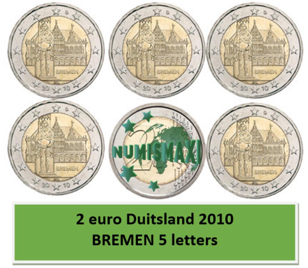 2 euros Allemagne 2010 Brême 5 lettres, Enlèvement ou Envoi, Allemagne, 2 euros