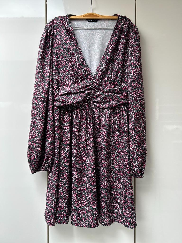 Shein Gebloemde Jurk - Maat L --, Overige kleuren, Maat 42/44 (L), Ophalen of Verzenden, Zo goed als nieuw