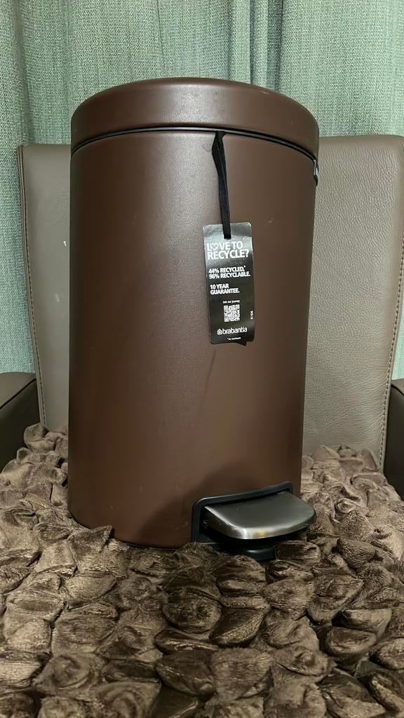 Brabantia pedaal emmer, Ophalen, Met pedaal, Nieuw, Metaal