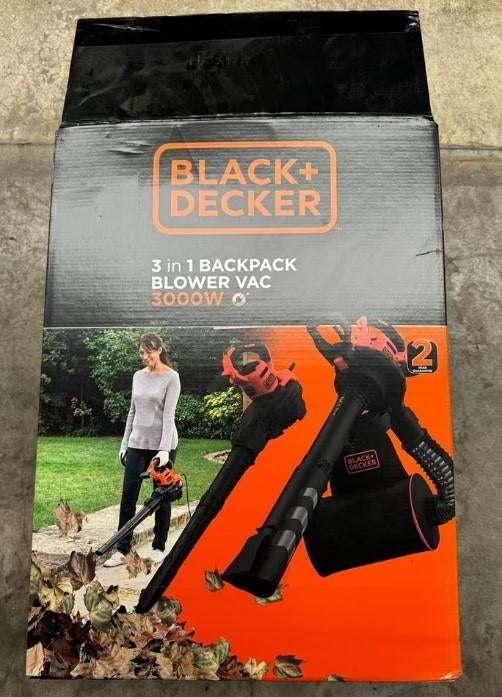Souffleur à feuilles filaire Black + Decker BEBLV300-QS NEUF, Neuf, Électrique, Black&decker, Porté à dos