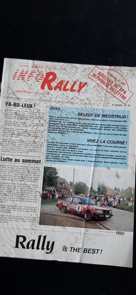 Rallye Info Boucles de Spa 1988, Enlèvement ou Envoi