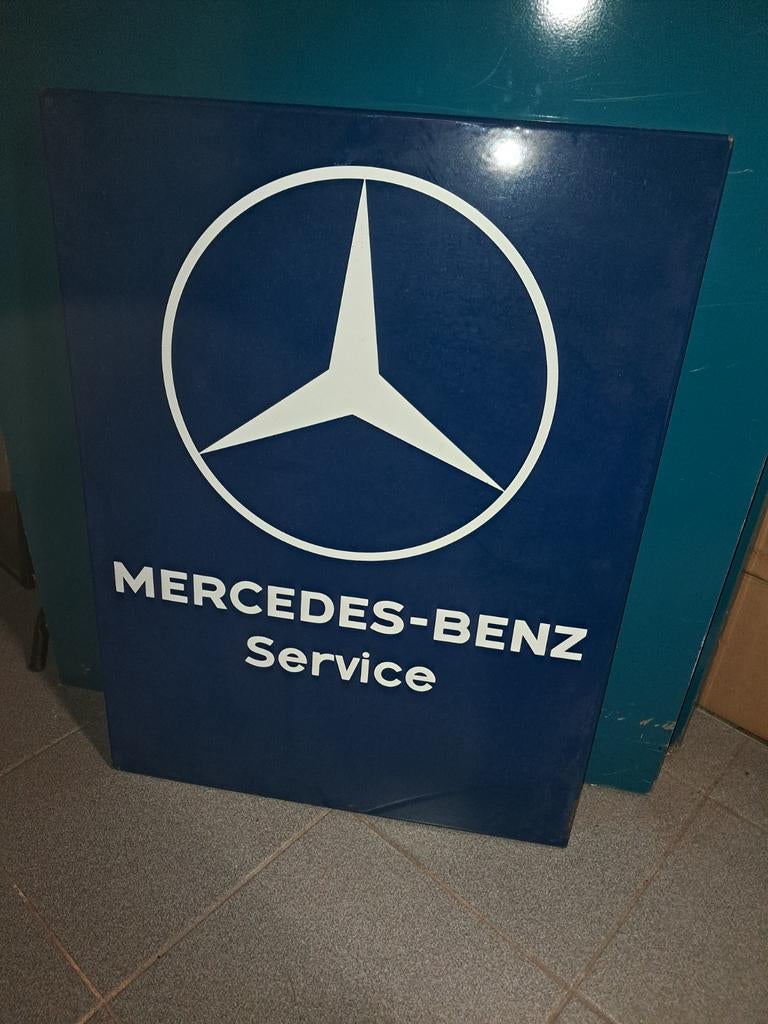 Emaille bord mercedes, Verzamelen, Ophalen