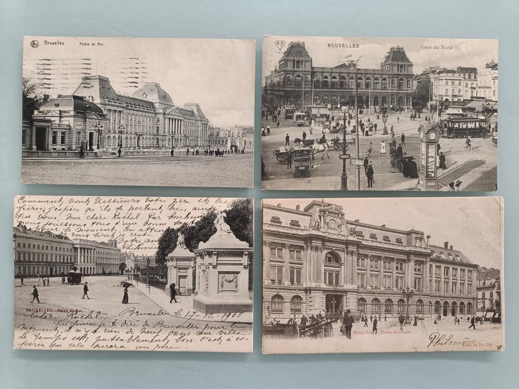 Cartes postales anciennes de Bruxelles., Enlèvement ou Envoi, Avant 1940, Utilisé, Gravure