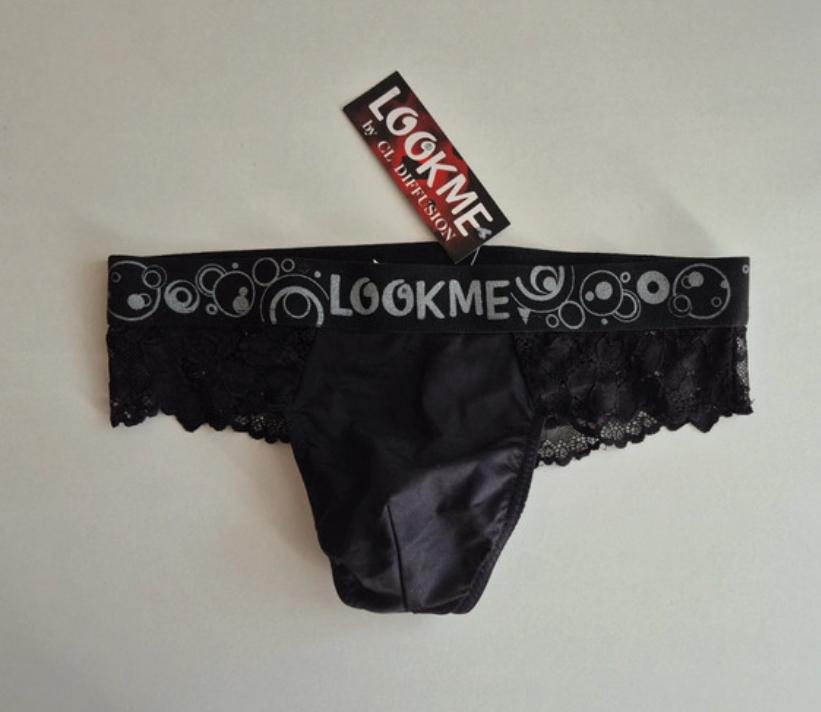 String Mannen Met Kant maat XL, Verzenden, Zwart, Lookme, Slip