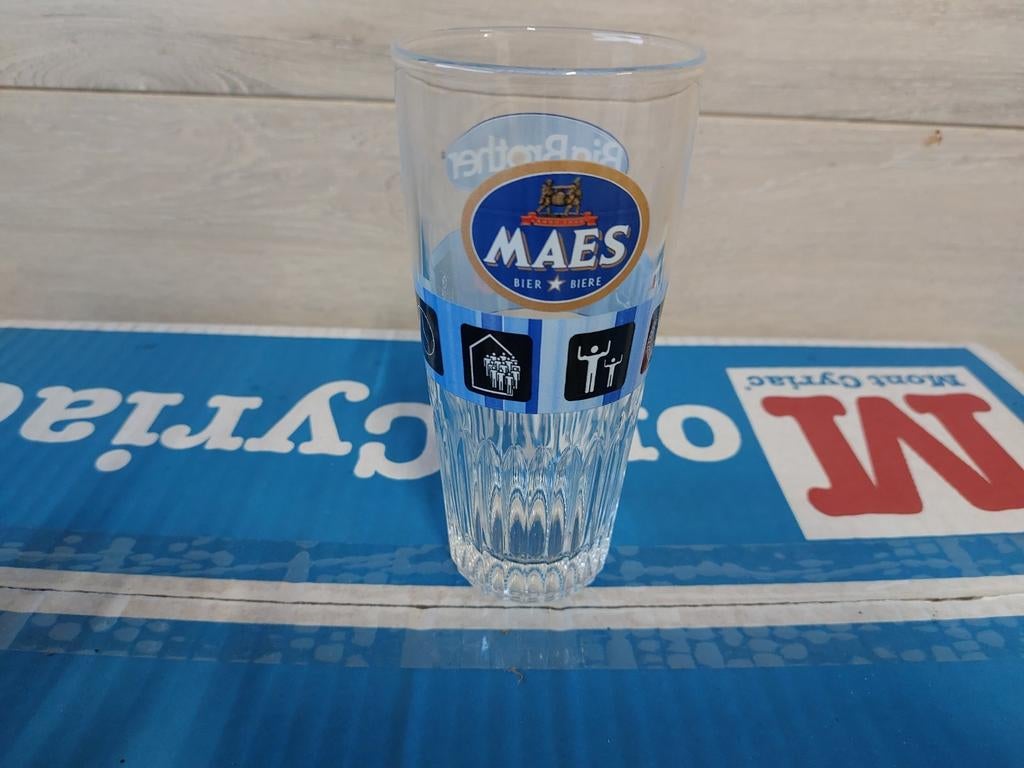 Alken Maes Big Brother bierglas, Ophalen of Verzenden, Zo goed als nieuw, Glas of Glazen, Overige merken