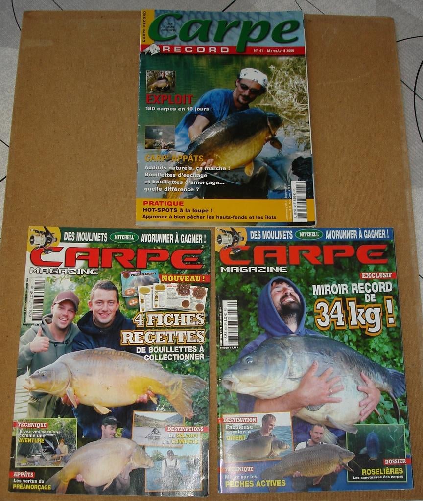 3 x magazine carpe, Enlèvement, Utilisé, Livre ou Revue
