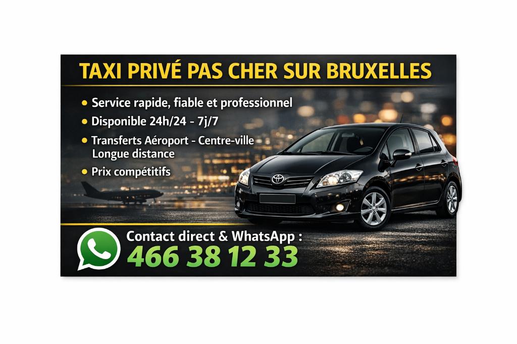 taxi pas cher sur bruxelle, Enlèvement ou Envoi